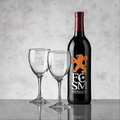 Cabernet Wine & 2 Carberry Wine Glass Gift Set (VividPrint)